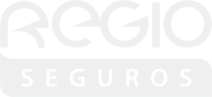 Logotipo monocromático da Regio Seguros.